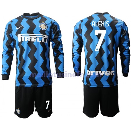 Maillot de Foot Inter Milan Alexis Sanchez 7 Domicile 2020-21 Manches Longues - Enfant